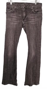 Robin's Jean Women's Straight Leg Riveted Distressed Black Denim Jeans Size 31 - Picture 1 of 11