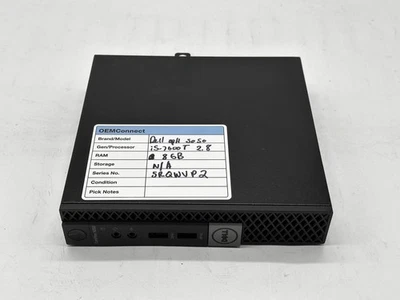 Dell OptiPlex 5050 MFF (Core i5-7600T, 2.80GHz, 8GB RAM) No HDD/OS/Adapter - Image 1 of 4
