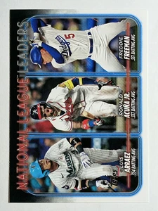 2024 Topps #206 Luis Arraez/Ronald Acuna Jr./Freddie Freeman LL - Picture 1 of 2
