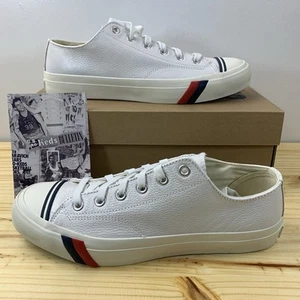 Pro Keds Shoes Mens 11 White Leather Royal Lo Retro Basketball Preppy Tennis NEW - Picture 1 of 3