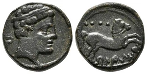 BELIGIOM. Cuadrante. 120-20 a.C. Belchite (Zaragoza). A/ Cabeza diademada a der - Picture 1 of 1