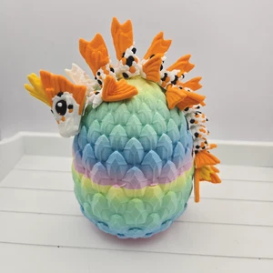 3D Printed Baby Koi Dragon in Egg - Fully Articulated Dragon in Egg, fidget toy - Picture 1 of 4
