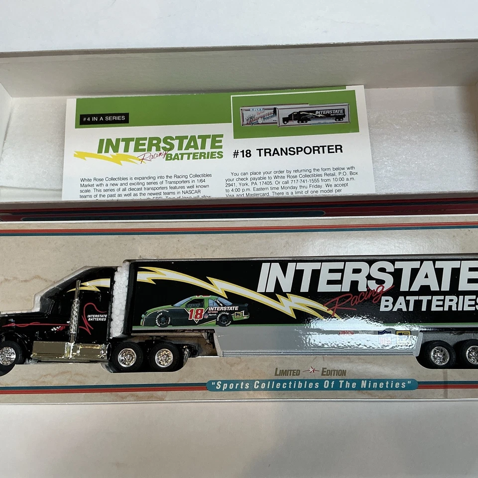 Camión diecast Nascar 1/64 baterías interestatales Dale Jarrett ERTL Transporter Foto 1 de 4