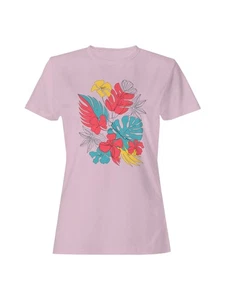Tropical Floral Wall Art Women's T-shirt - Picture 1 of 12
