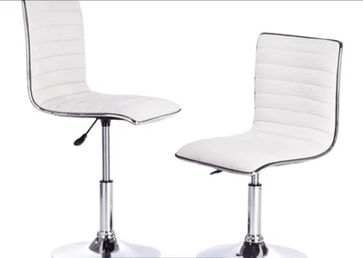 Design Guild Stools 2 Piece Set Armless Bar Stools, Black & White - Image 1 of 4