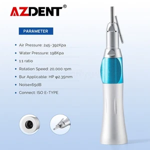 Dental Surgical Straight Handpiece 1:1 with External irrigation Pipe AZDENT - Picture 1 of 13