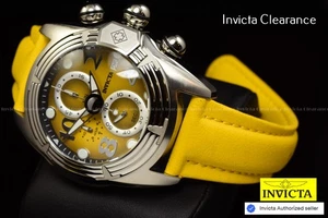Orologio Invicta Uomo LUPAH 52mm Quadrante Cronografo Cinturino Poliuretano Tono Giallo - Foto 1 di 10