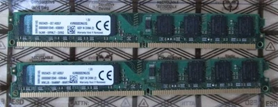 Kit 4 GB (2 x 2 GB) Kingston KVR800D2N6/2G RAM DDR2 800 MHz CL6 memoria RAM - Immagine 1 di 3