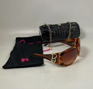 🌟Mattel Barbie Jeweled Tortoise Women's Sunglasses by Inottica, Hard Case & Bag - Picture 1 of 7
