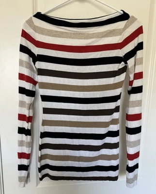 Top Bailey 44 Manga Larga Borde Crudo Estilo Rayas Patrón Talla S Tela Elástica Foto 1 de 4