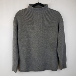 Rachel Zoe Pullover XS Mixed Rib Trichter Mock Neck Merino Wollmischung Minimalistisch  - Bild 1 von 10