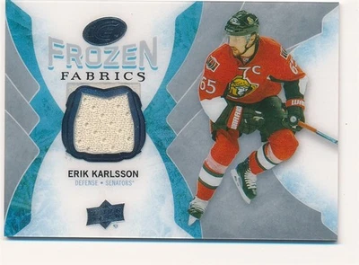 ERIK KARLSSON 2016-17 UPPER DECK ICE FROZEN FABRICS JERSEY PATCH #FF-EK HOCKEY - Image 1 of 2