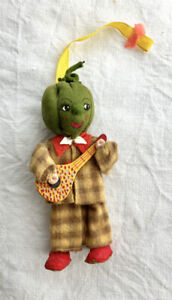 Vintage 1950’s Italian Anthropomorphic Vegetable Fairy Doll, Green Pepper Music