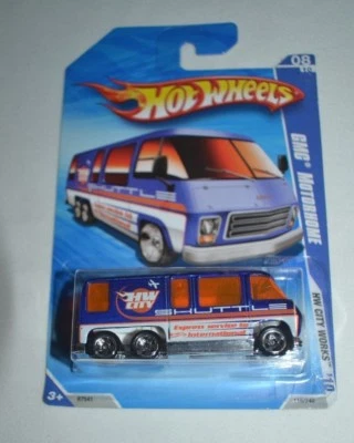 2010 HOT WHEELS HW CITY WORKS GMC MOTORHOME BLUE - Image 1 of 2