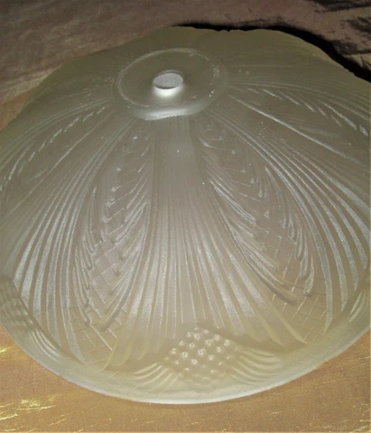 Antique Frosted Glass Bottom Light Diffuser Slip Shade Chandelier 7 1/2" FITTER Cover