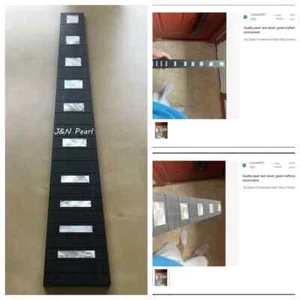 1pc Ebony Fingerboard Inlaid 10pcs Figured Mother of Pearl Block Les Paul Guitar - Picture 1 of 15