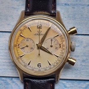 Vintage Lemania Chronograph Men's Watch Cal 2320 Or CH27-17P Serviced ! - Picture 1 of 8