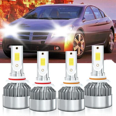 For Chrysler Intrepid 1998-2004 Front LED Headlight Bulbs Kit High Low Beam - Изображение 1 из 4