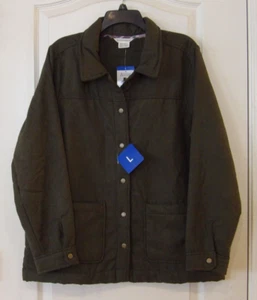 Boston Traders Fleece Lined Trucker Jacket Hunter Green Women's Sz M NWT - Picture 1 of 2