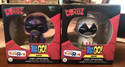 Vinil DORBZ TEEN TITANS GO RAVEN #222 roxo e branco. SOMENTE NA TOYS R US FUNKO - Imagem 1 de 3