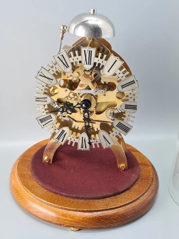 Vintage Hour Striking Twin Train Skeleton Clock Cover
