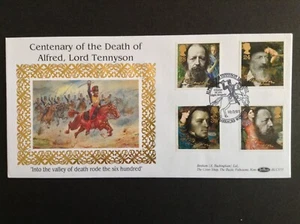 GB Benham 1992 Tennyson Set on First Day Cover - Winchester 'Light Brigade' SHS - Bild 1 von 1