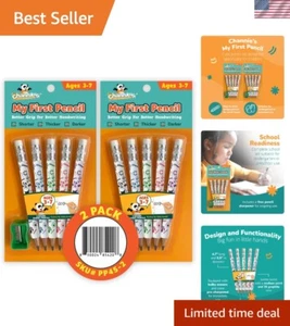 Complete Writing Set: Jumbo Plastic Pencils with Bulky Erasers for Kids - Picture 1 of 8
