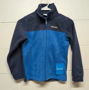 Columbia Full Zip Blue Fleece Jacket New with Tags Boys Youth Small - Picture 1 of 8