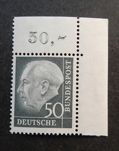 Bund, 189 ** Heuss I mit Eckrand (Ecke 2) tief geprüft Schlegel - Bild 1 von 2
