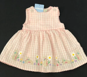 Baby Girls Jo Jo Maman Bebe Pink Check Dress 0/3 Months - Picture 1 of 1