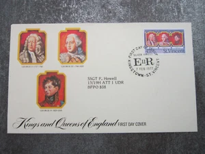 Kings And Queens Of England Silver Jubilee St. Vincent 45c First Day Cover FDC - Picture 1 of 3
