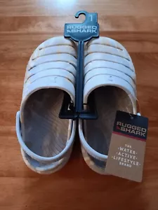 Rugged Shark Little Girl SIZE 1 Casual Unlined Clog Blue Swirl MULTICOLOR NWT - Picture 1 of 6