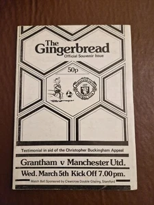 OFFICIAL PROGRAMME- GRANTHAM V MANCHESTER UNITED - 5TH MARCH 1986 - Picture 1 of 1
