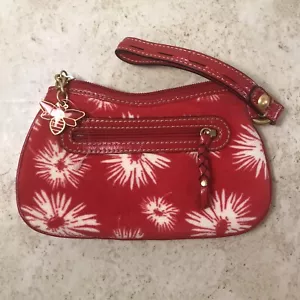 Vintage Juicy Couture Red Velour Daisy Floral Y2K Wristlet Bumble Bee Purse Bag - Picture 1 of 24