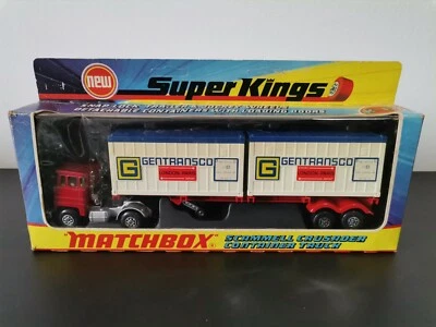 MATCHBOX SUPER KINGS K-17 SCAMMEL CRUSADER CONTAINER TRUCK - Immagine 1 di 4