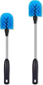 Stainless Steel Bottle Brush 2 Pack Long Handle Water Bottle Scrubbing Brush Bui - Picture 1 of 3