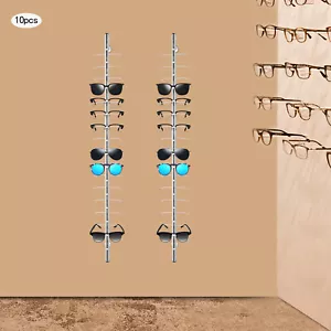 10 Pcs Wall Mounted Sunglasses Storage Organizer Eyeglasses Display Stand - Picture 1 of 11