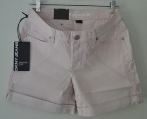 DKNY Jeans Womens Bleecker Boyfriend Shorts Relaxed 5 in. Soft Blush Sz 02 NWT - Picture 1 of 6