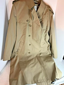 VTG Oleg Cassini Tan Weather Ready Trench Coat Men's 42 Long made in Korea - Picture 1 of 18