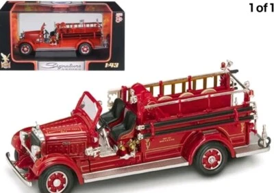Mack Type 75BX 1935 camión de bomberos rojo 1/43 coche modelo diecast por firma de carretera Foto 1 de 3