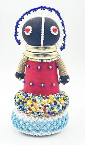 Ndebele South African Beaded Fertility Doll Tribal Ceremonial Folk Art Figurine - Picture 1 of 8