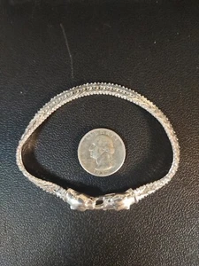 Brazalete Cabezas Jaguar Italia 17,3 Gramos 8,5" Plata de Ley/925 Milor - Imagen 1 de 7