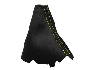 TOYOTA COROLLA VERSO (2004-2008) Soufflet Levier De Vitesse Cuir - Couture Jaune - Picture 1 of 1