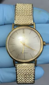 Orologio da polso 1962 Vintage Certina Blu Nastro Automatico 34mm Placcato Oro 10K GF - Foto 1 di 7