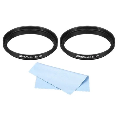 PATIKIL 39mm-40.5mm Metal Step-Up Rings and Cleaning Cloth, 2-Pack Camera Lens F - Image 1 of 4