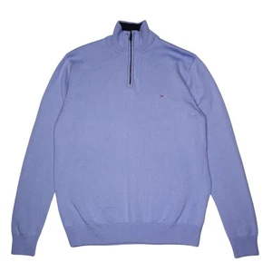 Eden Park Paris 1/4 Zip Pullover Strick Langarm Herren Gr. L Lila - Bild 1 von 14