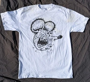 1989 Rat Fink Tee Shirt - Haynes Heavyweight Large 42-44 Roth '89 Tunnel Ram - Picture 1 of 7