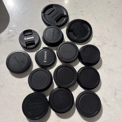 Various Canon & Sigma Lens Cap Covers Camera 58 mm, 77mm, 82mm - Image 1 of 4