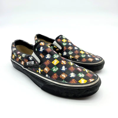 Zapatillas clásicas sin cordones Vans x Harry Potter talla 8 negras a cuadros RARAS Foto 1 de 4
