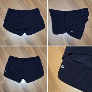 Lululemon Run Speed Shorts 2.5 Inseam 4-Way Stretch Lined Women's Sz 4 Navy Blue - Picture 1 of 11